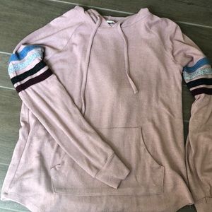 Thin Pink Hooded Sweatshirt